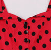 Czerwona Sukienka W Kropki W Stylu Vintage Pin Up