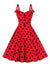Czerwona Sukienka W Kropki W Stylu Vintage Pin Up