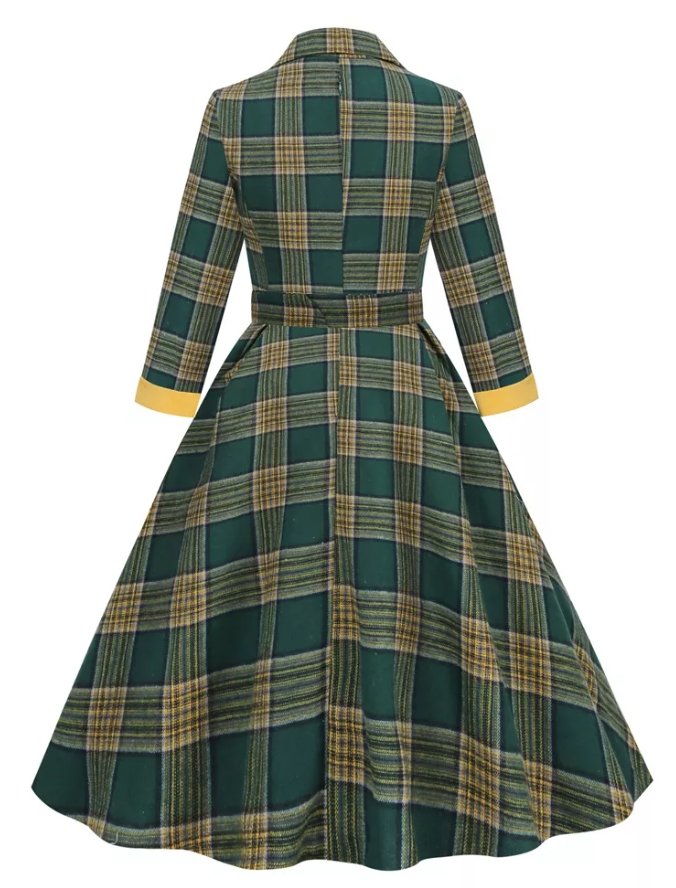 Plisowana Sukienka W Stylu Vintage