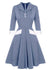 Niebieska Plisowana Sukienka Vintage