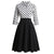 Sukienka Vintage W Czarne Kropki