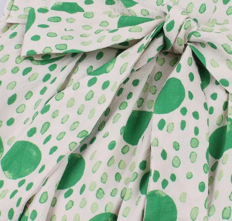 Sukienka Vintage W Paski W Kropki