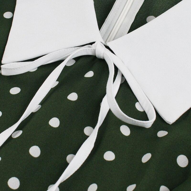 Zielona Sukienka Vintage W Kropki