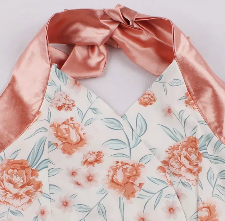 Vintage Różowa Suknia Ślubna