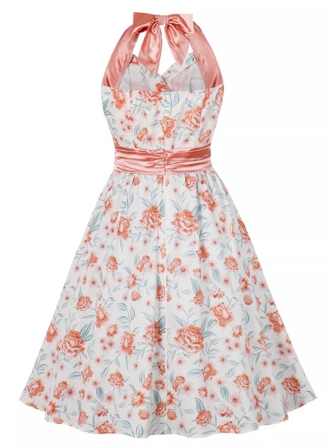 Vintage Różowa Suknia Ślubna