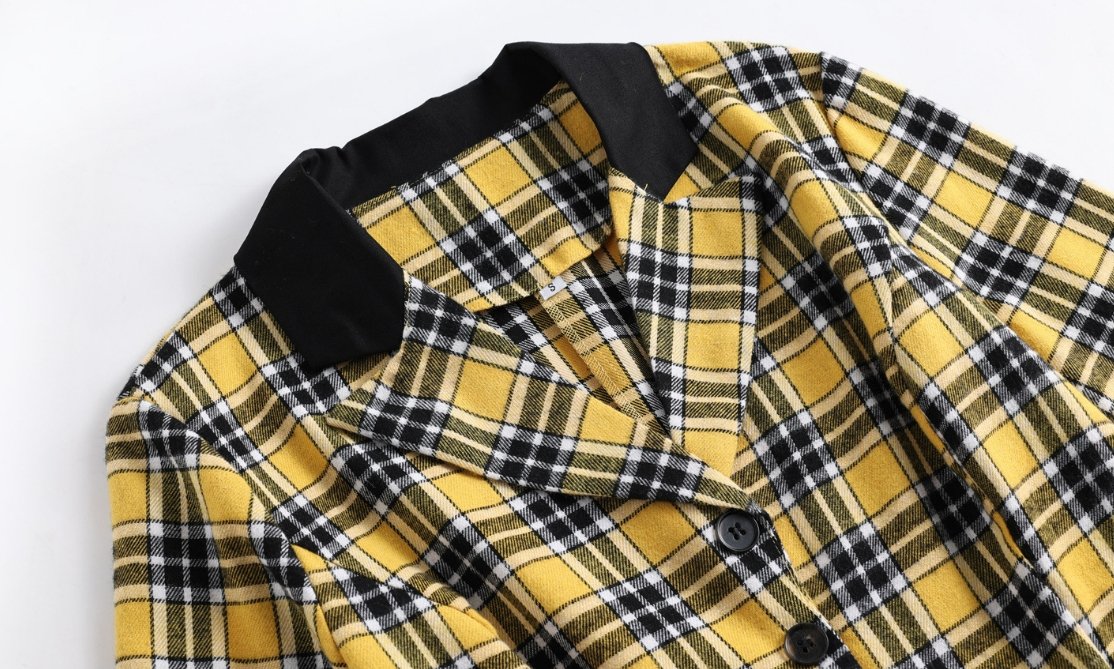 Sukienka Vintage W Żółto-Czarne Paski