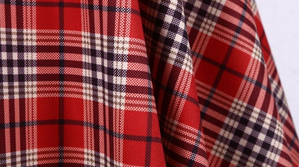 Sukienka Vintage W Czerwono-Czarne Paski