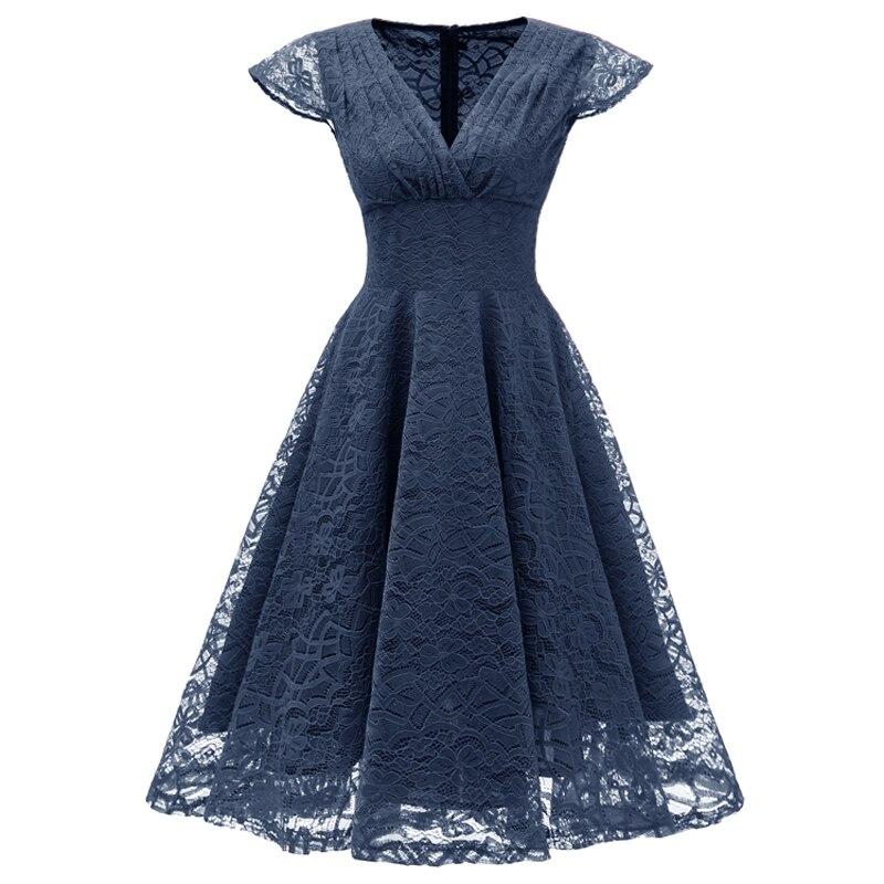 Granatowa Sukienka Vintage Na Przyjęcie