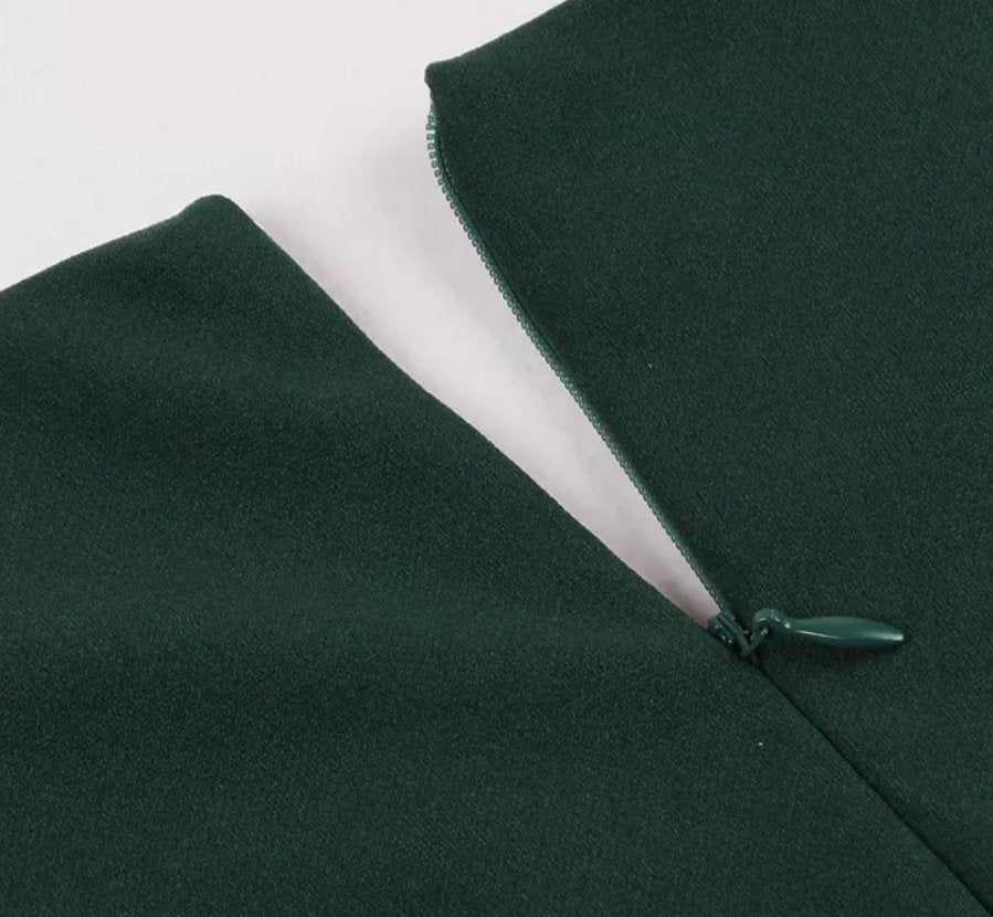 Zielona Sukienka Na Przyjęcie W Stylu Vintage