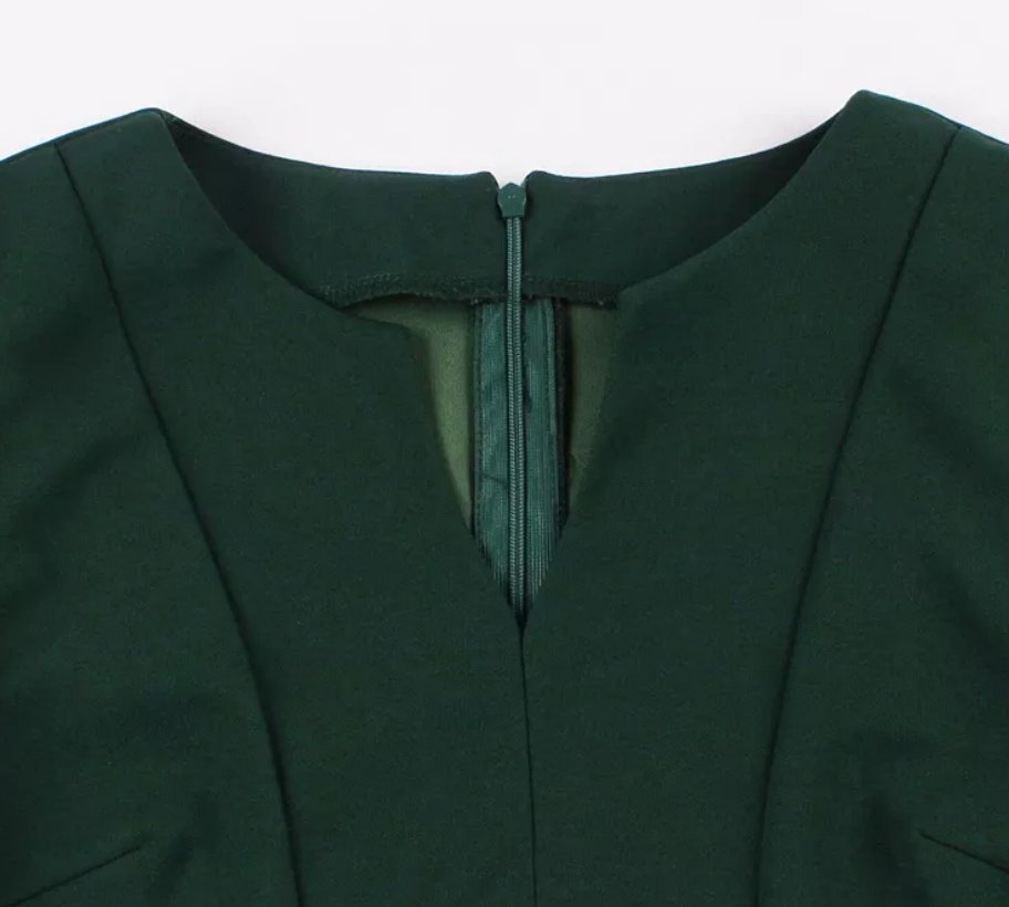 Zielona Sukienka Na Przyjęcie W Stylu Vintage