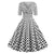 Sukienka Vintage Rockabilly Z Lat 50. W Białe Kropki