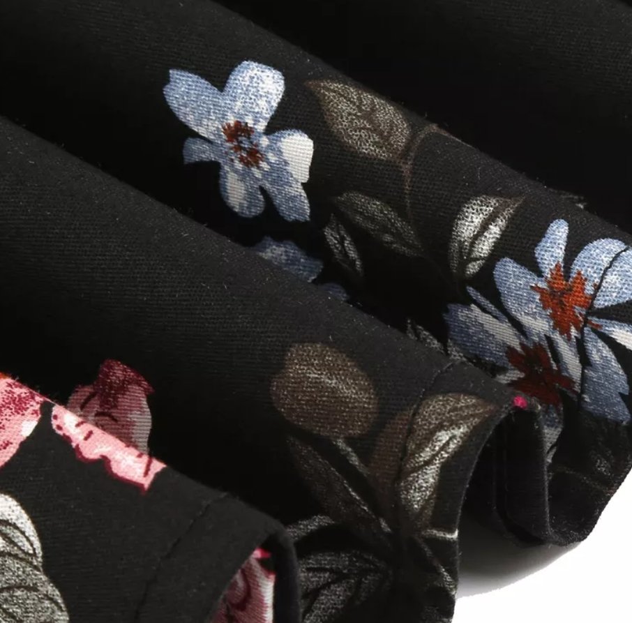 Rockabilly Sukienka Vintage Z Lat 50. W Kwiaty