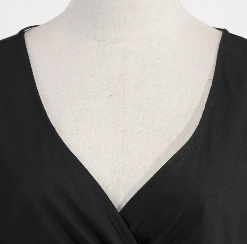 Czarna Sukienka Rockabilly Z Lat 50