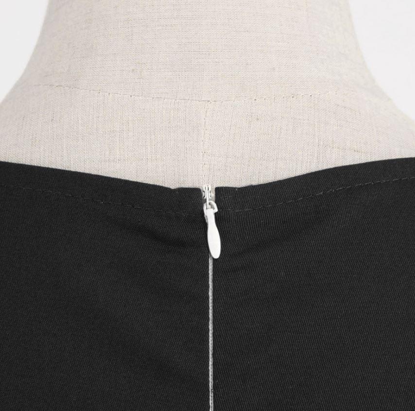 Czarna Sukienka Rockabilly Z Lat 50