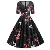 Rockabilly Sukienka Vintage Z Lat 50. Ptaki