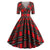 Czerwona Sukienka W Szkocką Kratę W Stylu Rockabilly Z Lat 50