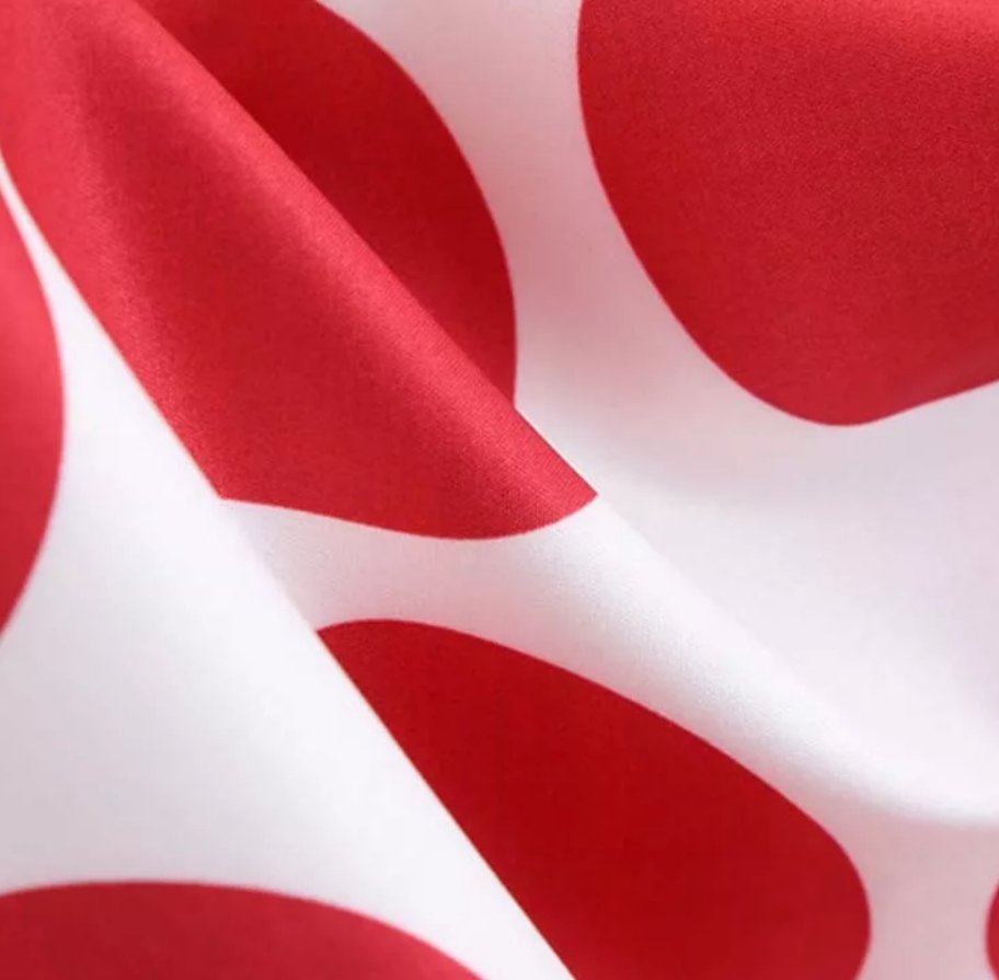 Czerwono-Czarna Sukienka Rockabilly W Stylu Vintage