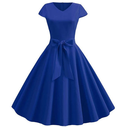 Niebieska Romantyczna Sukienka Vintage