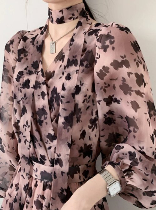 Różowa Sukienka Vintage Z Lat 40. XX Wieku