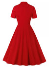 Czerwona Sukienka Vintage Liberty