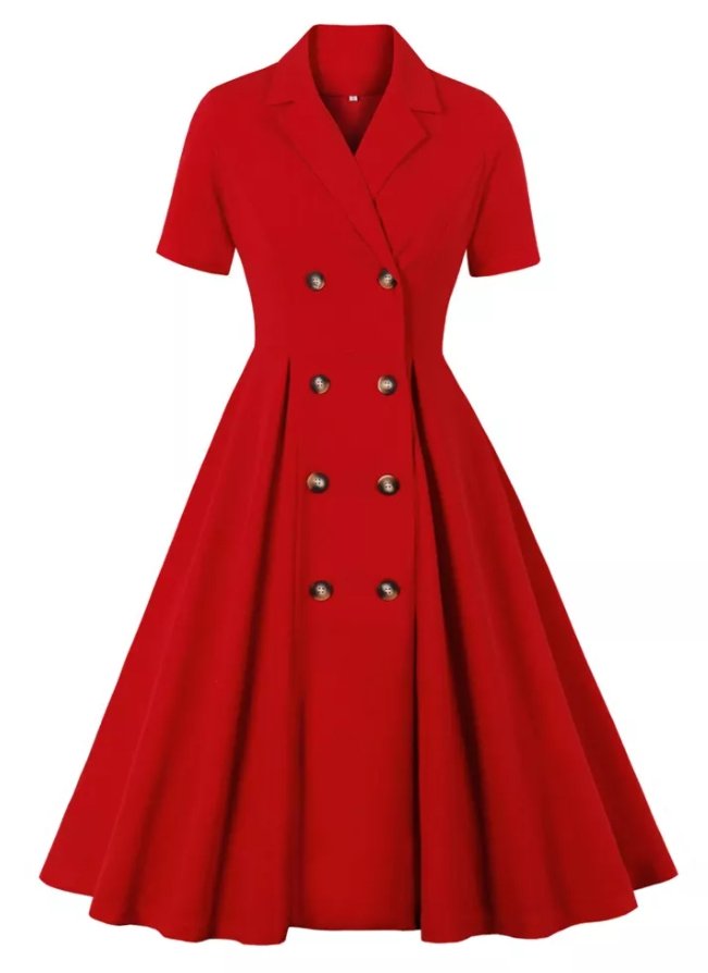 Czerwona Sukienka Vintage Liberty