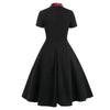 Czarna Sukienka Vintage W Szkocką Kratę