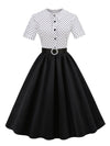 Modna Sukienka W Stylu Vintage Czarna