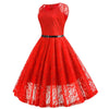 Czerwona Trapezowa Sukienka Vintage