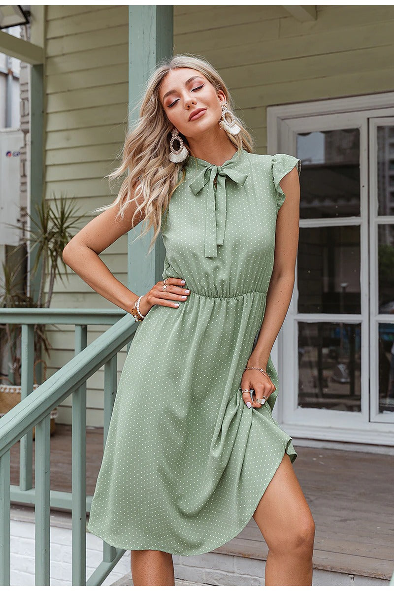 Sukienka Vintage W Kolorze Zielonego Jabłka