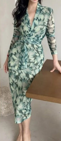 Zielona Sukienka Vintage Z Lat 40