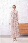 Długa Sukienka Vintage W Kolorze Brudnego Różu
