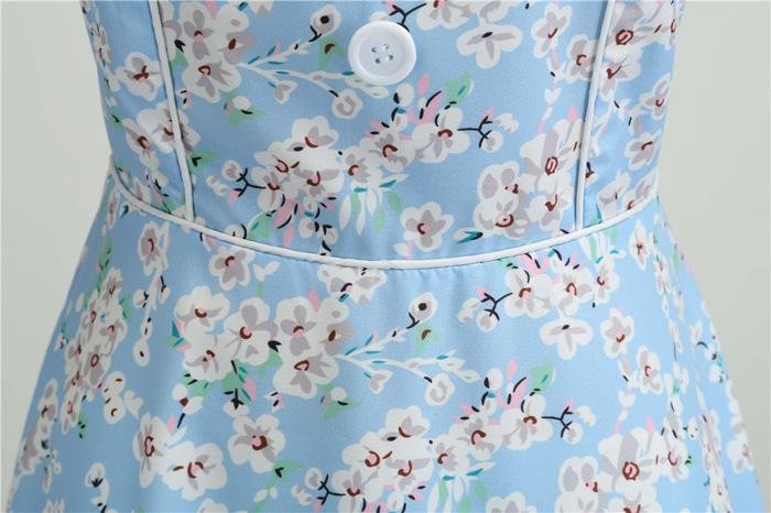 Błękitna Sukienka Vintage Z 1950 Roku