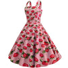 Truskawkowo-Różowa Sukienka Vintage Z 1950 R