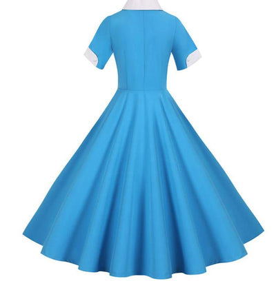 Sukienka Vintage Z Lat 50. Błękitna