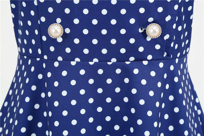 Czarująca Niebieska Sukienka Z Lat 50