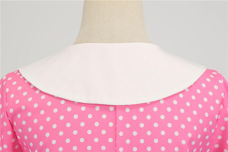 Różowa Rozkloszowana Sukienka Z Lat 50