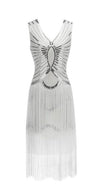 Biała Sukienka W Stylu Art Deco Z Lat 20. XX Wieku