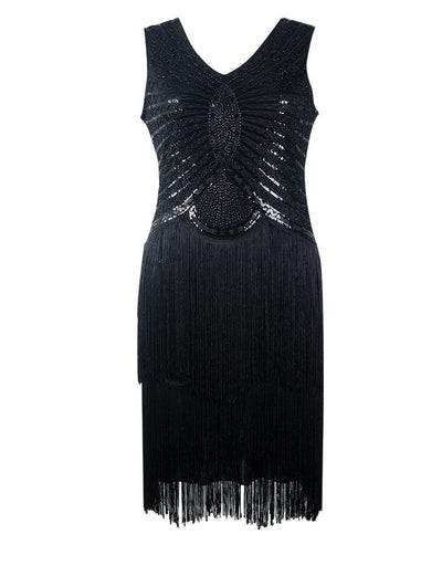 Czarna Sukienka W Stylu Art Deco Z Lat 20. XX Wieku
