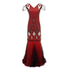 Czerwona Sukienka Charleston Z Lat 20. XX Wieku