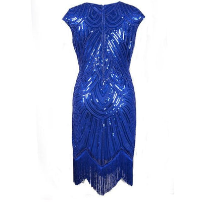 Niebieska Sukienka Z Lat 20
