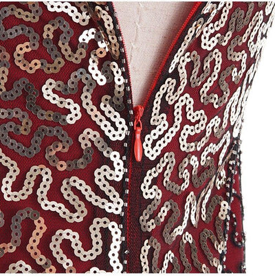 Sukienka Vintage Z Lat 20. XX Wieku Plus Size Charleston W Kolorze Czerwonym
