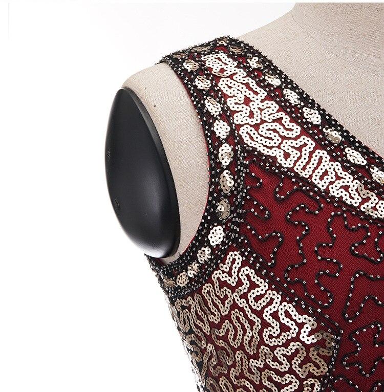 Sukienka Vintage Z Lat 20. XX Wieku Plus Size Charleston W Kolorze Czerwonym