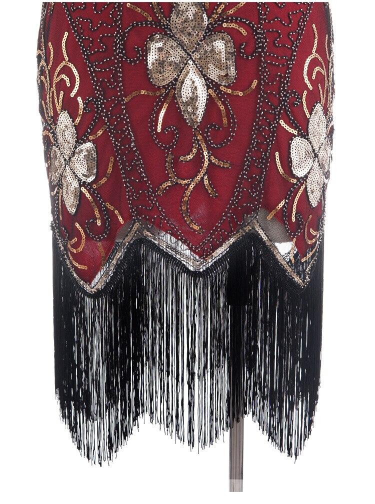 Sukienka Vintage Z Lat 20. XX Wieku Plus Size Charleston W Kolorze Czerwonym