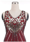Czerwona Sukienka Vintage Plus Size Z Lat 20. XX Wieku