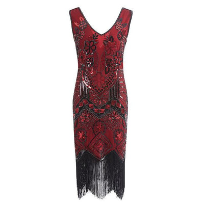 Sukienka Vintage Z Lat 20. Paris Czerwona