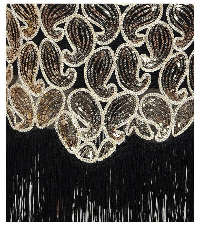 Seksowna Czarna Złota Sukienka Vintage Z Lat 20. XX Wieku