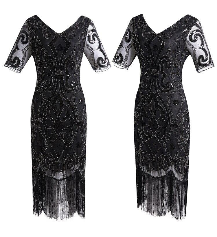 Cekinowa Koronkowa Sukienka Z Lat 20. XX Wieku