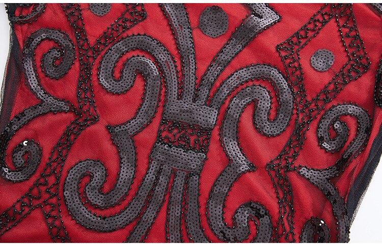 Czerwona Koronkowa Sukienka Z Lat 20. XX Wieku