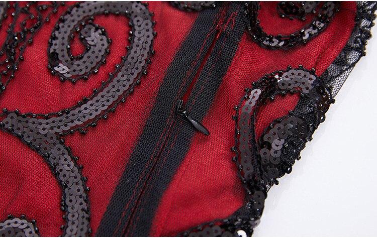 Czerwona Koronkowa Sukienka Z Lat 20. XX Wieku