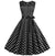 Czarna Koronkowa Sukienka W Kropki W Stylu Vintage